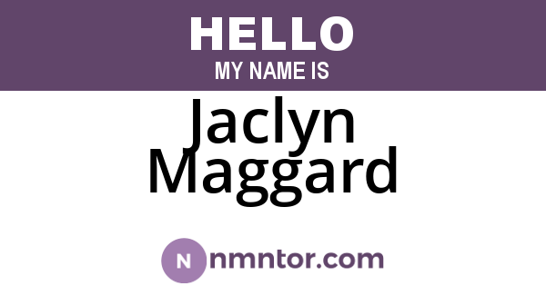 Jaclyn Maggard