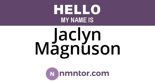 Jaclyn Magnuson