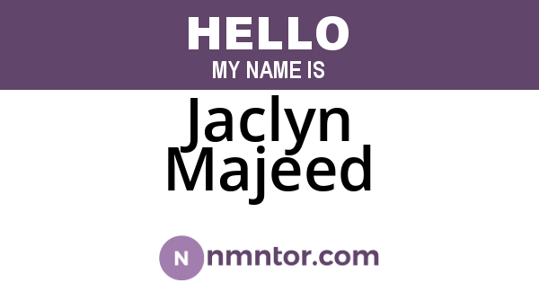 Jaclyn Majeed