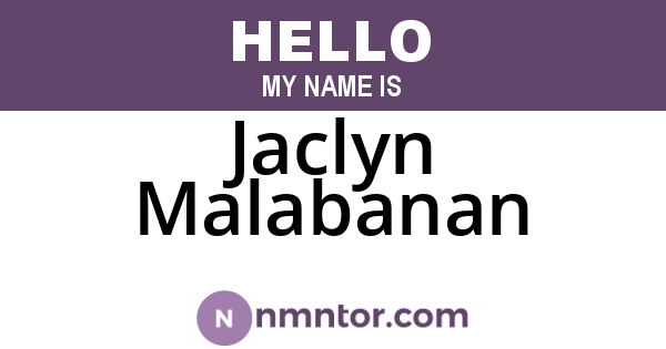 Jaclyn Malabanan
