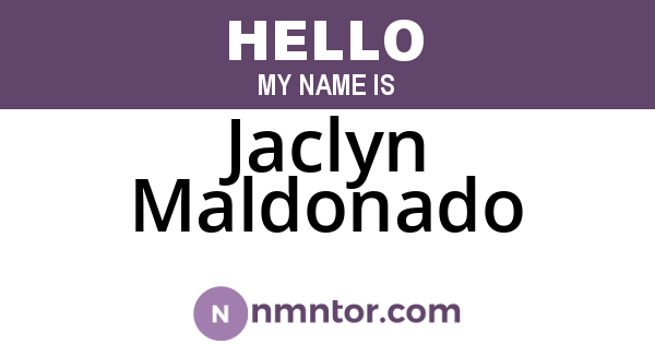 Jaclyn Maldonado