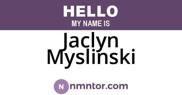 Jaclyn Myslinski