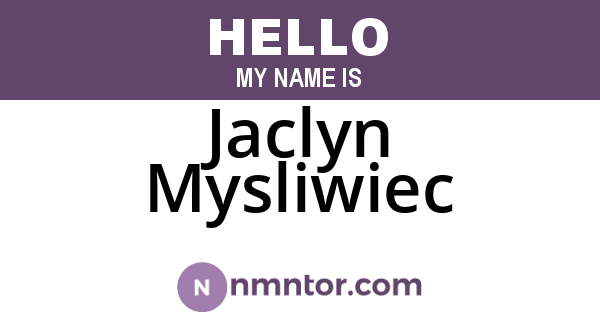 Jaclyn Mysliwiec