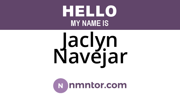 Jaclyn Navejar