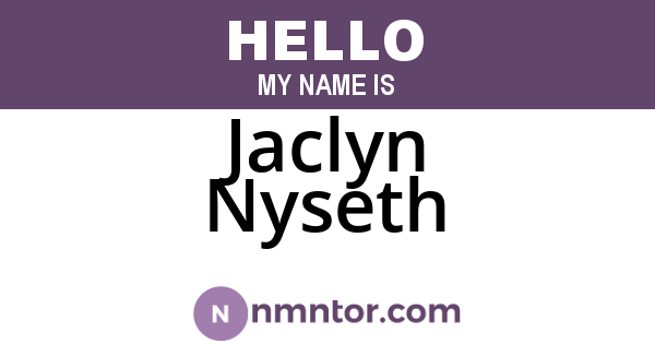 Jaclyn Nyseth
