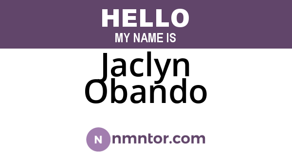 Jaclyn Obando