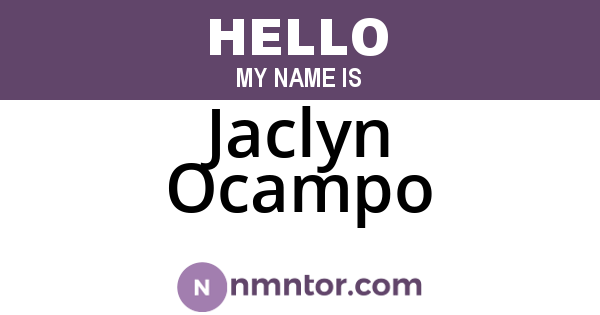 Jaclyn Ocampo