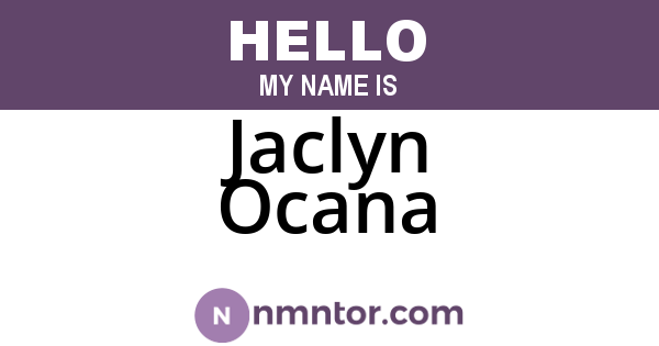 Jaclyn Ocana
