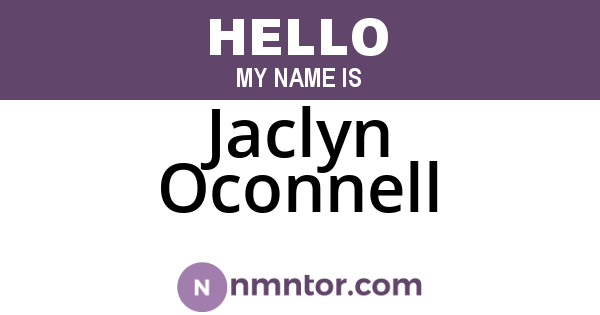 Jaclyn Oconnell