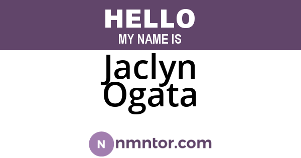 Jaclyn Ogata