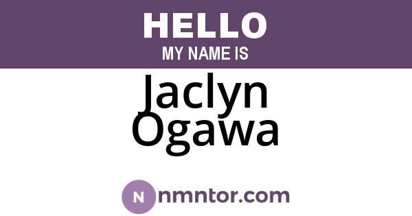 Jaclyn Ogawa