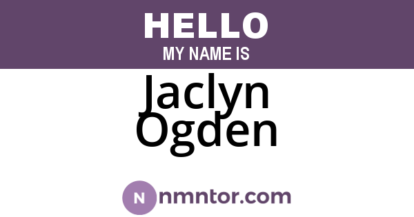Jaclyn Ogden