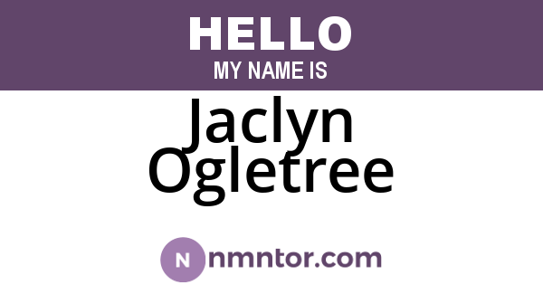 Jaclyn Ogletree