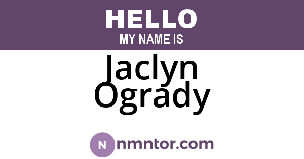 Jaclyn Ogrady