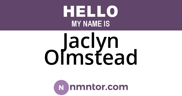 Jaclyn Olmstead