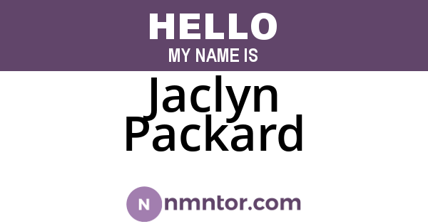 Jaclyn Packard