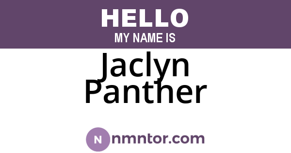 Jaclyn Panther