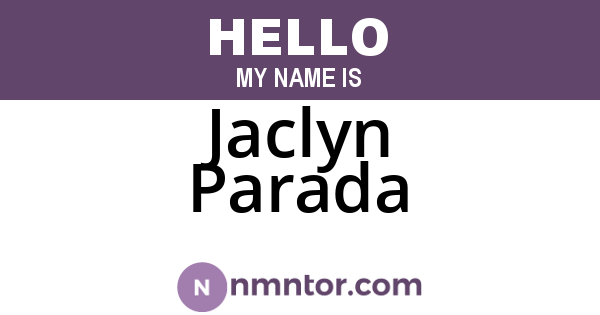 Jaclyn Parada