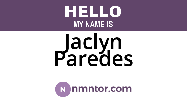 Jaclyn Paredes