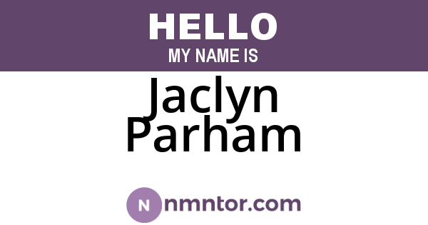 Jaclyn Parham