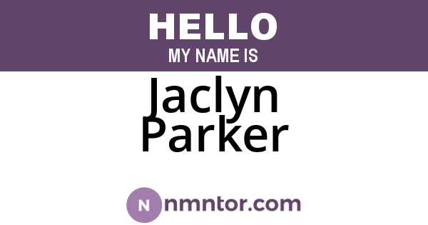 Jaclyn Parker
