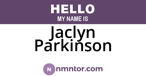 Jaclyn Parkinson