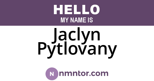 Jaclyn Pytlovany