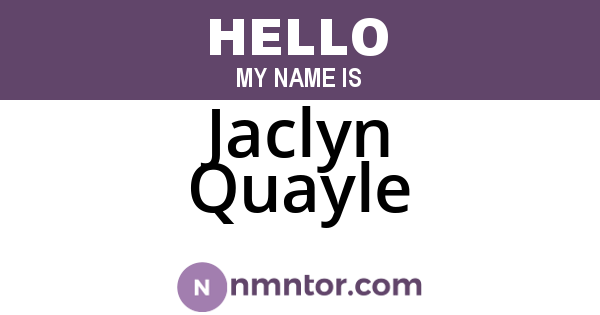 Jaclyn Quayle