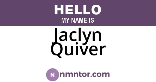 Jaclyn Quiver