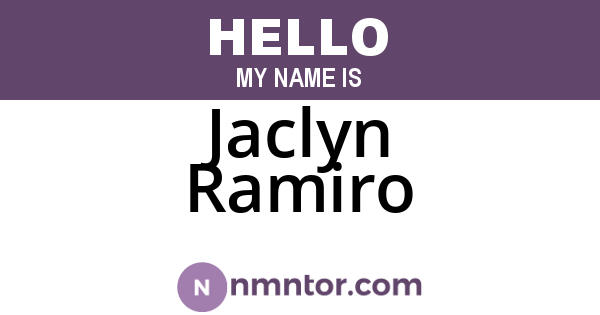 Jaclyn Ramiro