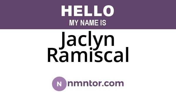 Jaclyn Ramiscal