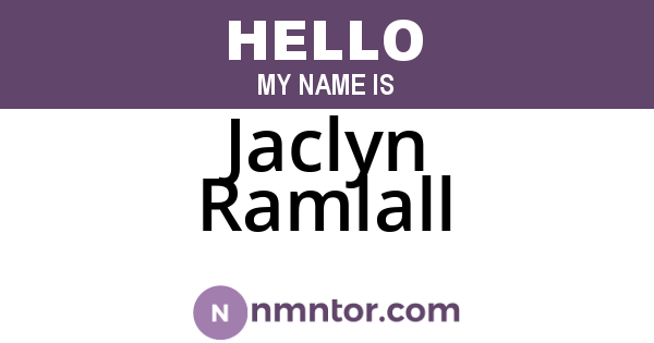 Jaclyn Ramlall