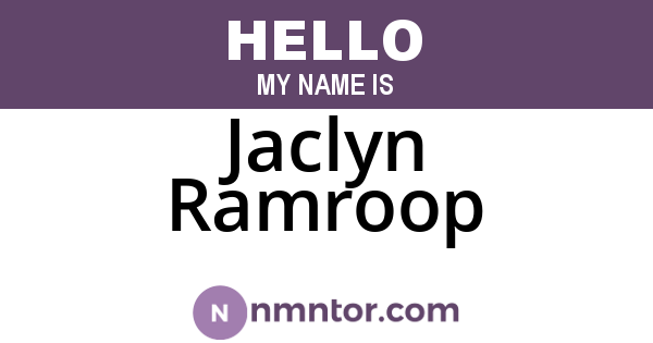 Jaclyn Ramroop