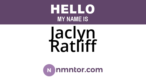 Jaclyn Ratliff