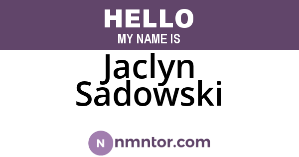 Jaclyn Sadowski