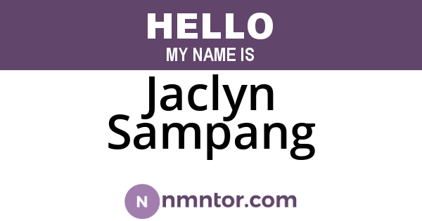 Jaclyn Sampang
