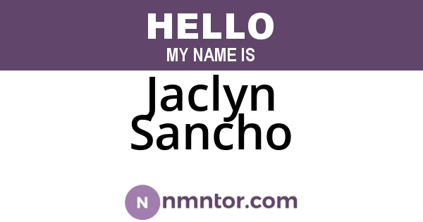 Jaclyn Sancho