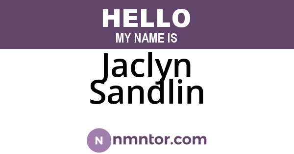 Jaclyn Sandlin