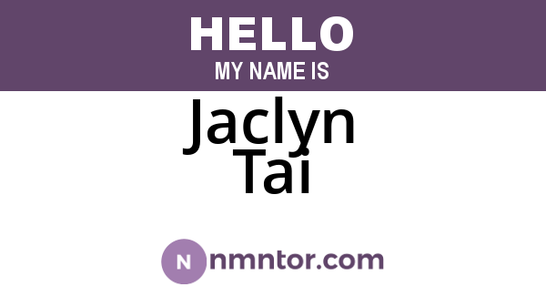 Jaclyn Tai