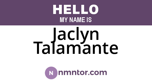 Jaclyn Talamante