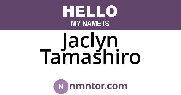 Jaclyn Tamashiro