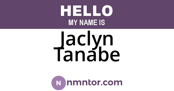 Jaclyn Tanabe