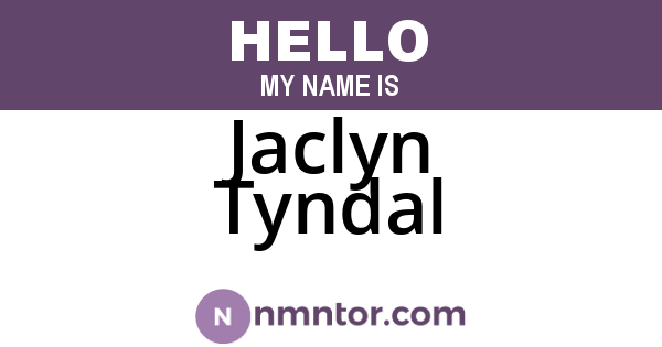 Jaclyn Tyndal