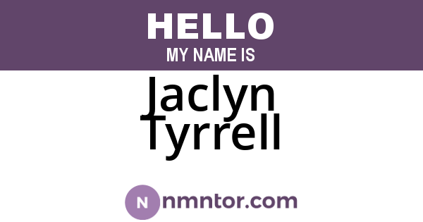 Jaclyn Tyrrell