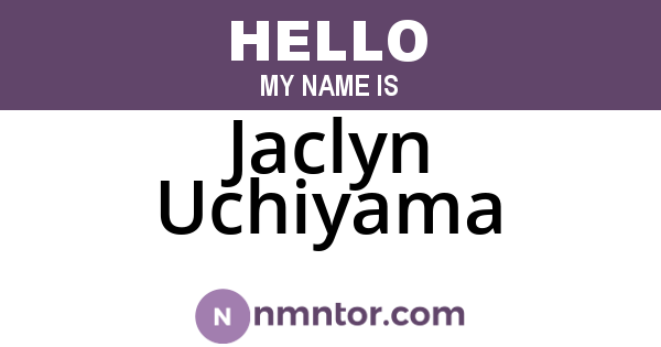Jaclyn Uchiyama