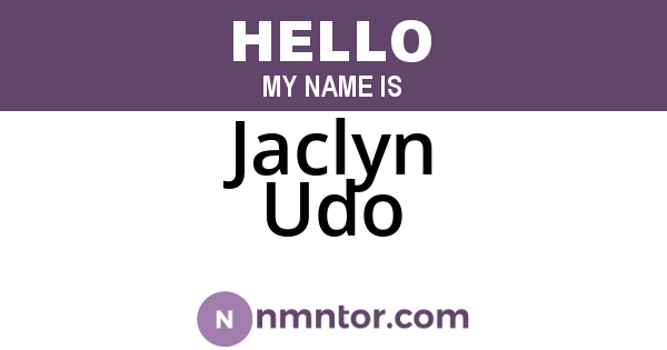 Jaclyn Udo