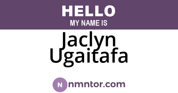 Jaclyn Ugaitafa