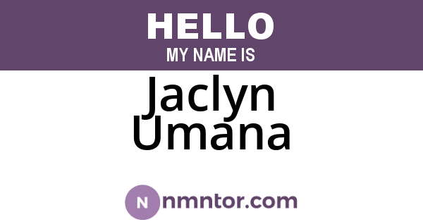 Jaclyn Umana