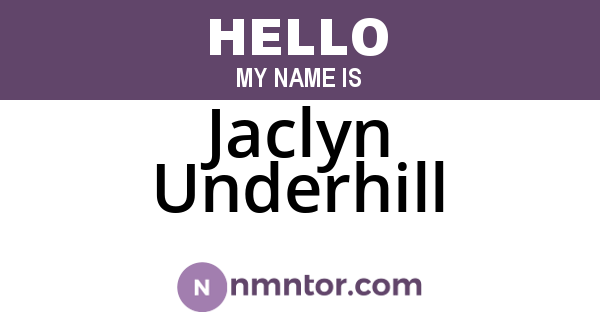 Jaclyn Underhill