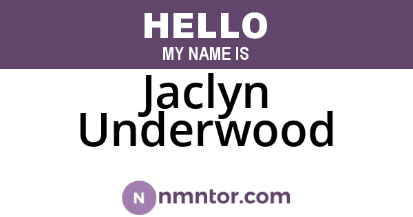 Jaclyn Underwood